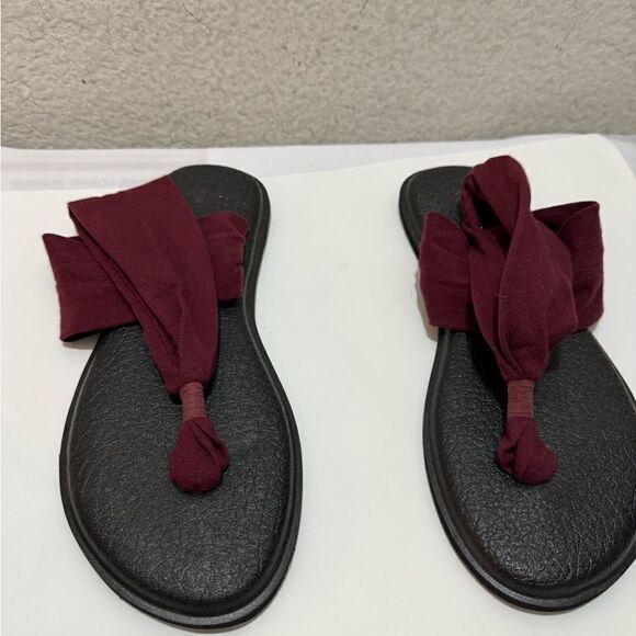 Sanuk Shoes - - Sanuk Yoga Sling Ella Sandals Womens 8 Fabric Yoga Mat Flip Flop Thong